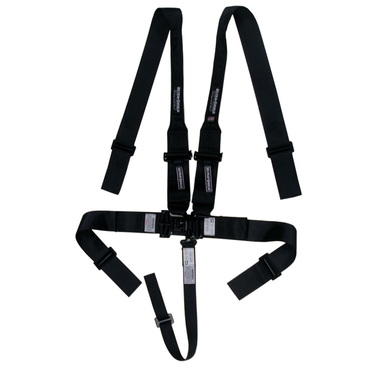 Ultra Shield Racing Harness Belts Black HANS Style