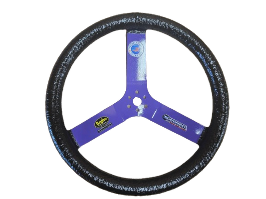 Superior Steering Wheel 15" Dish Steering Wheel Black Outer Purple Spoke