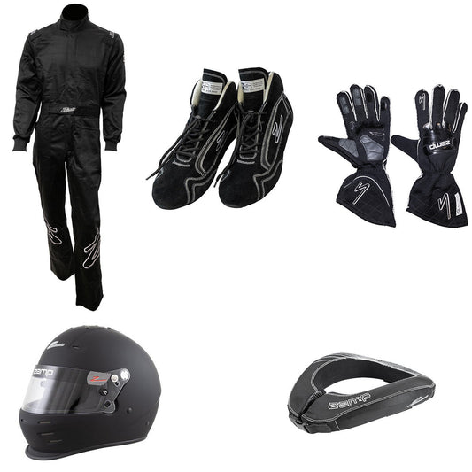 Zamp Single Layer One Piece Driving Suit Combo with Helmet