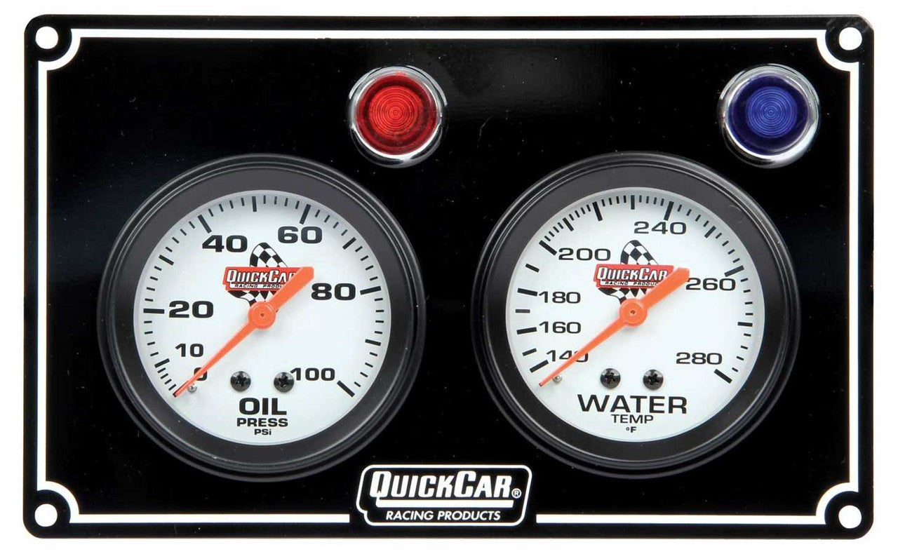 QuickCar Two Gauge Black Panel-61-6701